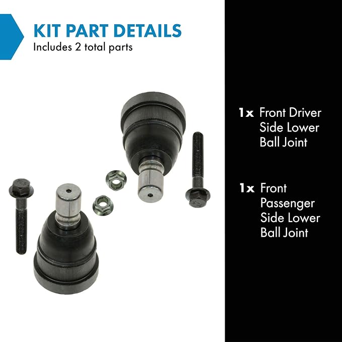 TRQ Front Lower Driver and Passenger Side Ball Joint Set Compatible with 2001-2012 Ford Escape 2001-2006 Mazda Tribute 2008-2011 Tribute 2005-2011 Mercury Mariner