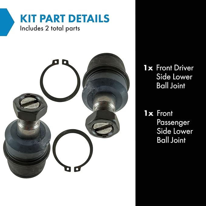 TRQ Front Lower Ball Joint Set Compatible with 1980-1997 Ford F-250 1997 F-250 HD 1980-1985 F-350