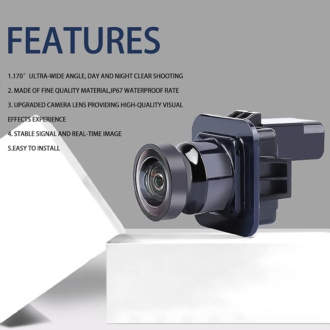 Rear View Back Up Camera Compatible with F150 2010-2014, Mustang 2015-2020 & Lincoln MKC 2015-2019 Reversing Parking Assist Camera Replaces# EL3Z-19G490-D, BL3Z-19G490-B