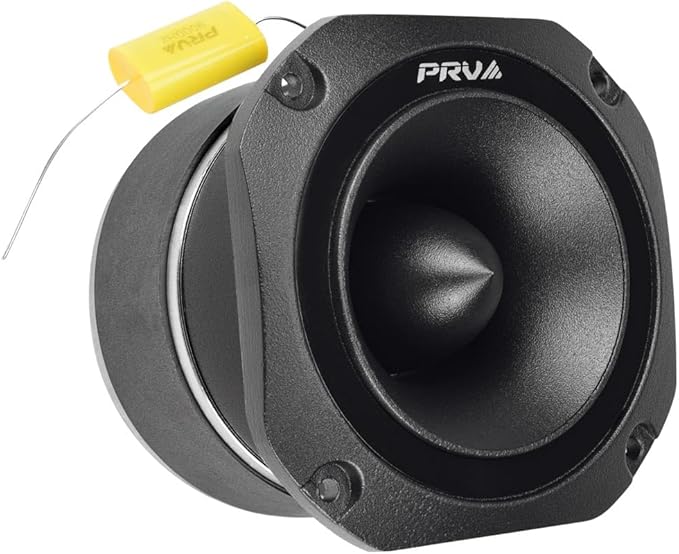 PRV AUDIO TW700Ti Black 4 Inch Titanium Bullet Tweeter TW700Ti 240 Watts, 8 Ohm Super Tweeter, Built-in Capacitor Pro Audio High Frequency Driver (2 Tweeters)