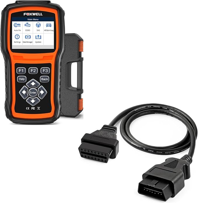 FOXWELL NT630 Plus OBD2 Scanner ABS Auto Bleed Scan Tool with Diagnostic Extension Cable