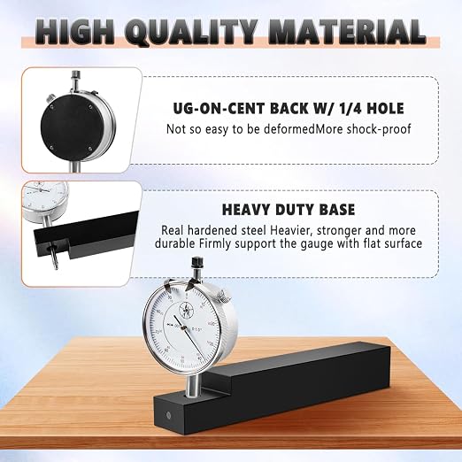 6434 Sleeve Height and Counter Bore Gauge Compatible with All Diesel Engines, Cylinder Bore Gauge Range: 0-1.00", Graduation: 0.001", Reading: 0-100, Quickly and Accurately Measure