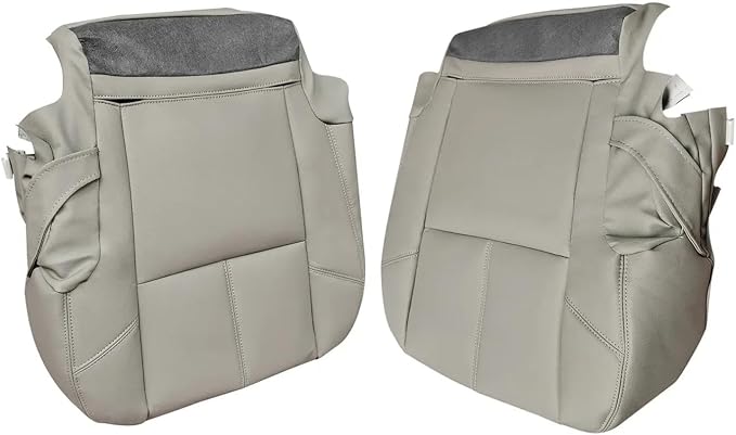 2nd Row Driver & Passenger Bottom Seat Cover, Gray Seat Cover Fits for Chevy GMC Tahoe Suburban Avalanche Yukon Silverado Sierra 2007-2014