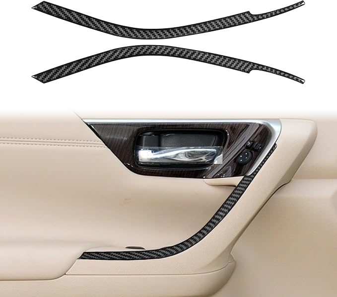 Soft Real Carbon Fiber Compatible with Nissan Altima 2013 2014 2015 2016 2017 2018 Interior Accessories Front Door Armrest Arm Rest Cover Trim Decorative Strip