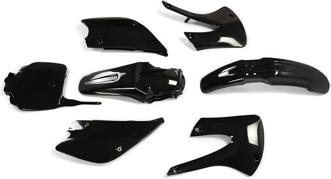 ALMULOO Plastic Kit Bodywork Compatible with 2001-2013 Kawasaki KX100 KX85 Plastic Black