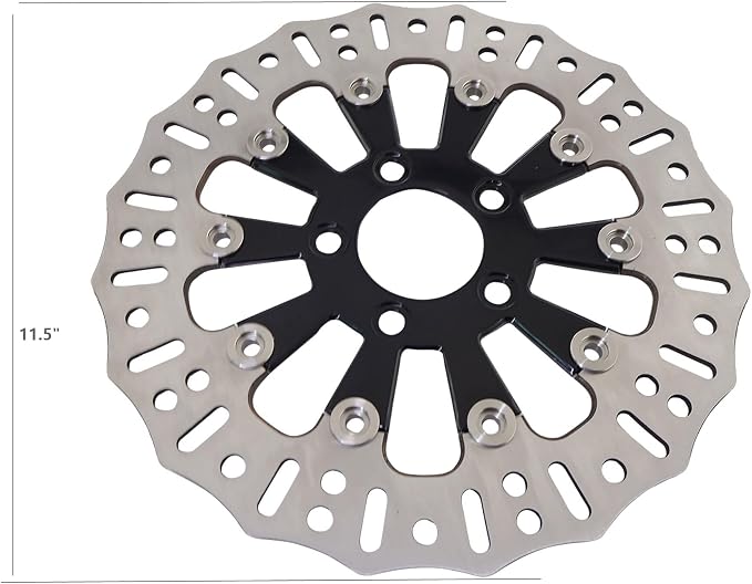11.5" Floating Rear Brake Rotor Disc Fit for Harley Touring Electra Glide Road Glide Street Glide Road King Ultra Custom Special (Rear)