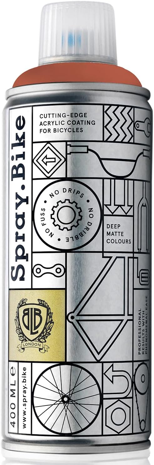 Spray.Bike Spray Paint | Designed Mainly for Bicycles | Multi-Use Acrylic Spray Paint for Metal, Plastic | High Coverage Bike Paint, 400ml, Rudge