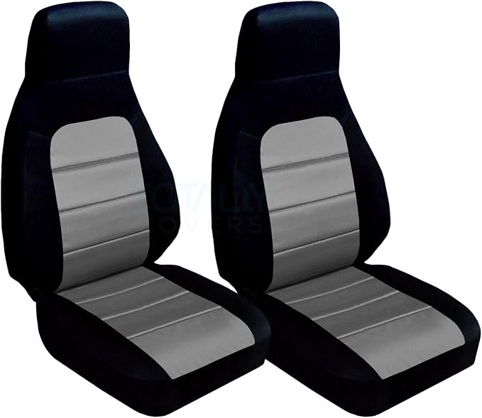 Totally Covers Compatible with 1990-2000 Mazda MX-5 Miata Seat Covers: Black and Silver (22 Colors) Bucket