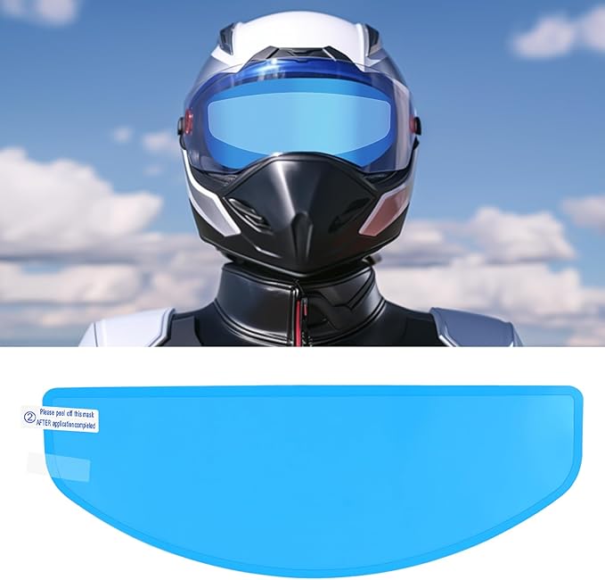 Motorcycle Anti Fog Film, Universal Fit Helmet Visors Insert Waterproof Fog Resistant Clear Vision (Anti Rain 3)