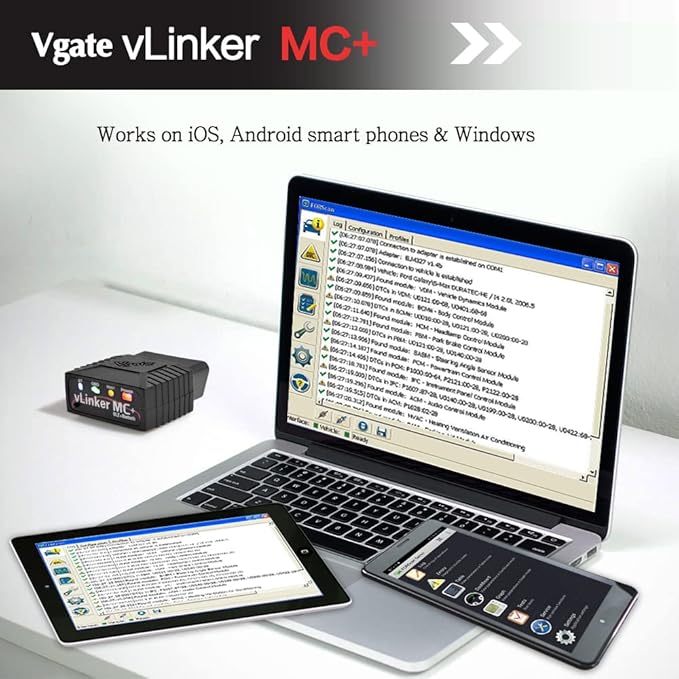 Vgate vLinker MC+ Bluetooth 4.0 OBD2 Scan Tool(for Android, iOS, Windows) & Vgate iCar Pro Bluetooth 4.0 OBD2 Diagnostic Tool(for Android, iOS, Windows)