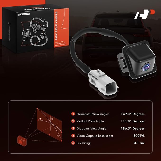 A-Premium Park Assist Camera Rear View Backup Reverse Camera Compatible with Select Cadillac Models - 2017 2018 2019 CTS