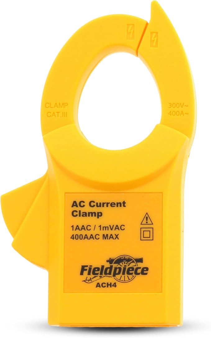 Fieldpiece ACH4 400A Amp Clamp Accessory Head for HVAC Testing, AC Current Clamp Meter Attachment, Jaw Claw Wire Isolation, Compatible with Stick Multimeters & Digital Meters