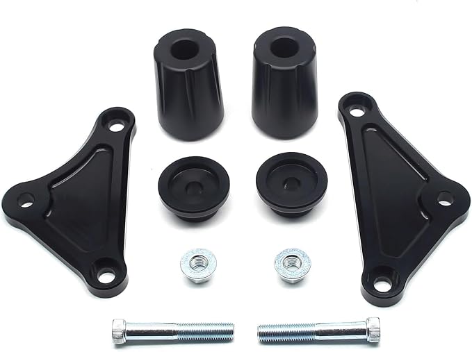 MZS Motorcycle Frame Sliders, Falling Crash Protector Guards No Cut Kits Black Compatible with GSXS1000 GSXS 1000 2022-2025 / GSXS1000S Katana 2020 / / GSXS1000GT 2022-2025
