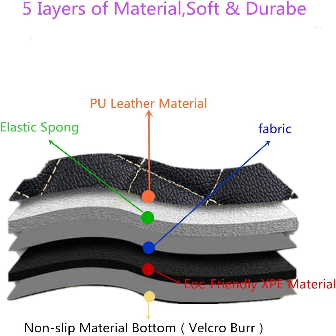 Custom All-Weather Protection Luxury Leather Floor Mats for Cars SUVs Trucks According Anti-Slip Leather Floor mats ﻿ (24,Beige and Black White)