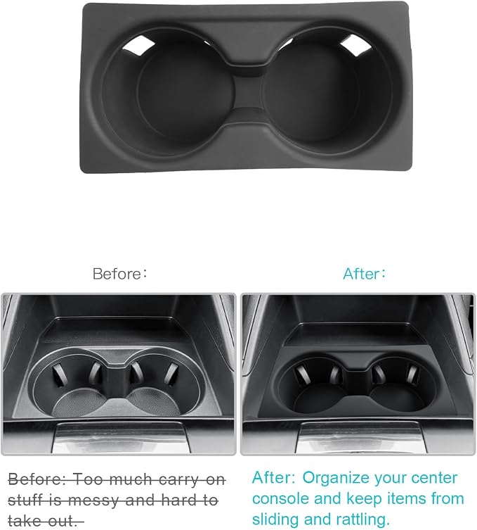 CDEFG for 2026 Mazda CX5 Center Console Organizer Cup Holder Cover | 2026 Mazda CX-5 (S/Select/Preferred/Premium/Premium Plus) Accessories Silicone Front Cup Holder Insert