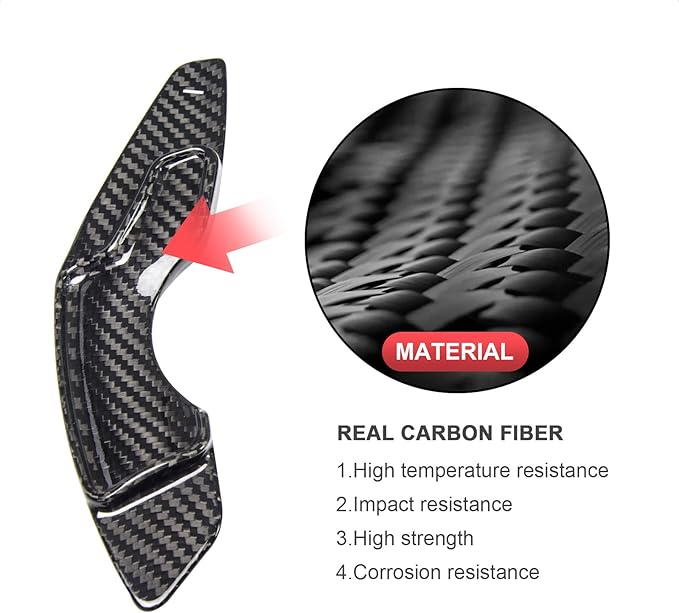 Steering Wheel Accessories Shift Paddle Shifter Extension Carbon Fiber Trim Cover Compatible with Lexus is XE30 IS300h AVE30 NX 300h AZ10 NX RC 350 XC10 RC 300h F Sport