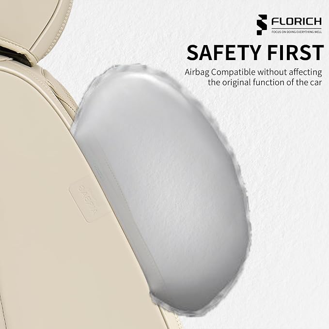 FLORICH Leather Seat Cover, Car Seat Covers Front Set, Waterproof Car Seat Protectors, Front Seat Covers 2 Pack, Breathable Automotive Seat Covers Protector Fit for Most Cars Trucks SUV