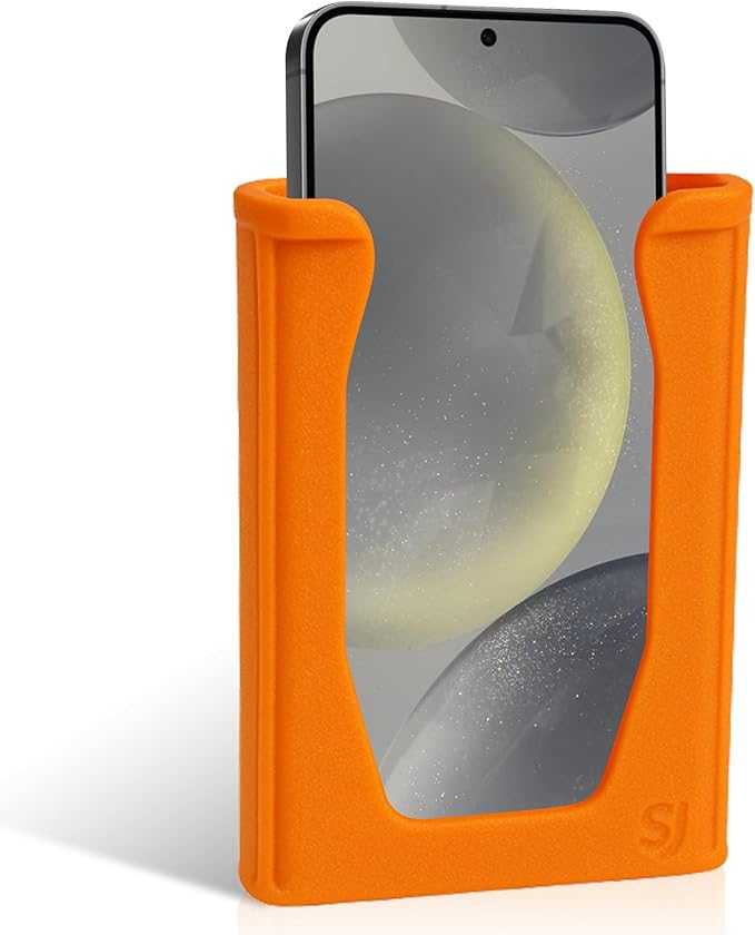 Chatelet SoftJaw Magnetic Phone Holder – Universal Rugged Phone Mount for Work, Boats, Trucks, Camping, Pool Umbrellas & More | Super Strong Magnets + Bonus Strap | USA Made (Orange, Phone)