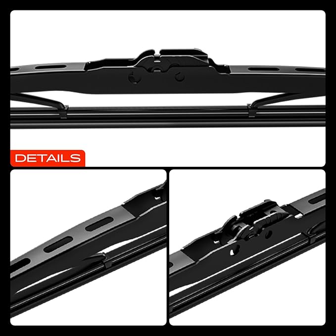 A-Premium 22"+22"+12" Windshield Wiper Blades Compatible with GMC Envoy 2007 2008 2009 - Front Rear Wipers Blade Set for Hook/Hook Arm Connector, with Wear Indicator & Towel (Pack of 3)