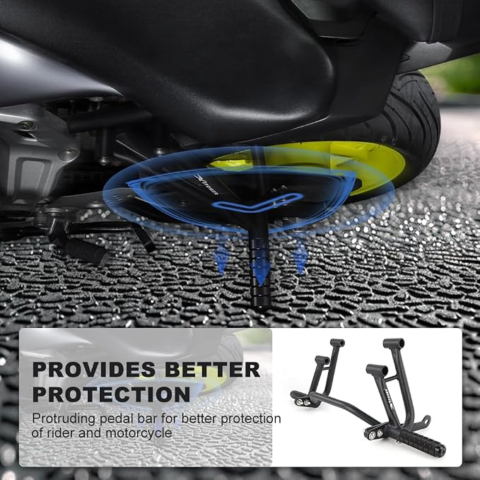 Xitomer Steel Subcage Compatible with YZF R3 2015-2025 YZF-R3, MT03 2020-2025 MT-03 Rear Footrests Subcage Motorcycle Passenger Peg Guard Peg Support Stunt Protection