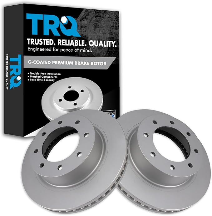 TRQ Front Brake Rotors Set Vented Premium G-Coated Compatible with 2012-2021 Nissan NV1500 NV2500 NV3500