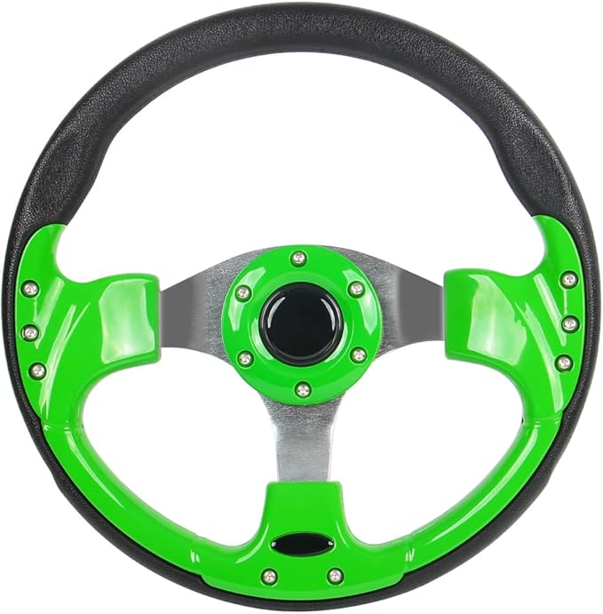 Universal Golf Cart Steering Wheel fit most EZGO TXT RXV, Club Car DS Precedent, Yamaha G8 G9 G11 G14 G16 G19 G21 G22 G29 Drive Golf Cart…