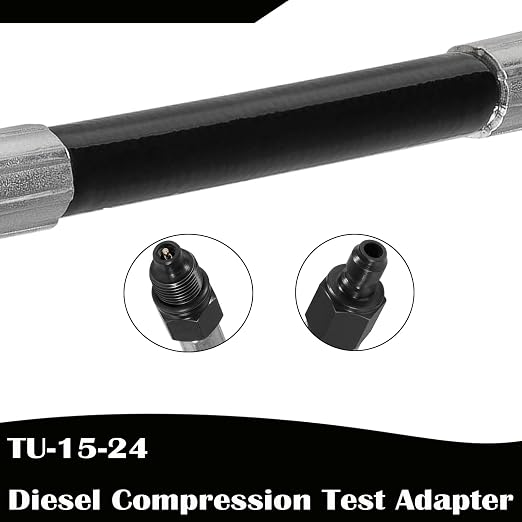 TU-15-24 Diesel Compression Test Adapter Tool M14-1.25 for Ford 6.0L Power Stroke, Navistar/International VT365 and More