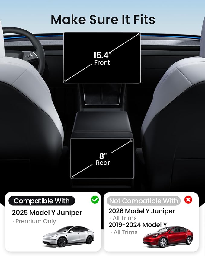 REEVAA 2025 Tesla Model Y Premium Screen Protector [Anti-Glare & No Fingerprint], 9H Aerospace Tempered Glass for 2025 Model Y Premium, with Alignment Frame, Matte, 15.4 Inch