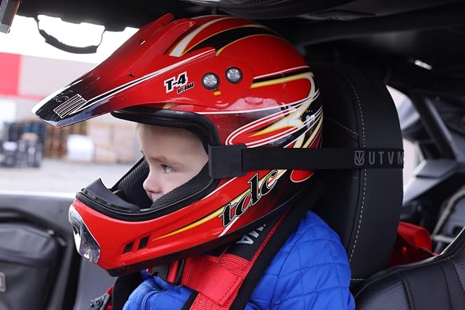 UTVMA Helmet Holders - Head Support for Young UTV Riders Compatible with All Seats and Helmets!