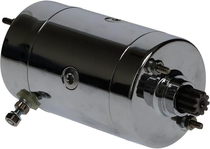 OEG Parts New Chrome Starter Compatible with Harley Davidson 3157073, 31570-73B, 31570-73C, 31570-73T, SHI0011C, S10841, SHI0011C, 41022029