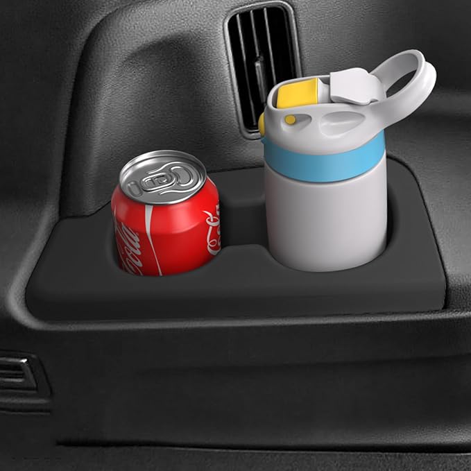 smabee 3rd Row Cup Holder Inserts for Honda Pilot 2023-2026 Car Accessories TPE Drinks Holder Box Organizer Car Interior Black