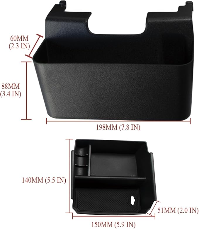 4PCS Center Console Organizer for Jeep Wrangler 2011-2018 JK JKU 2/4 Door, Gear Shift Console Side Tray Organizer, Passenger Side Co-Pilot Organizer, Hanging Armrest Storage Box