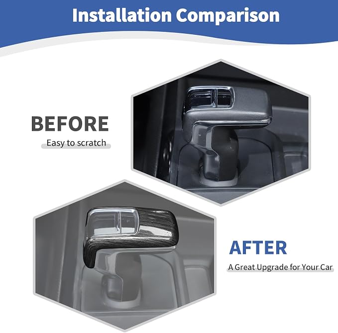 for Silverado Center Console Gear Shift Panel Trim Cover Fit for Chevy Silverado 2022+ Black Wood Grain Interior Accessories 4pcs