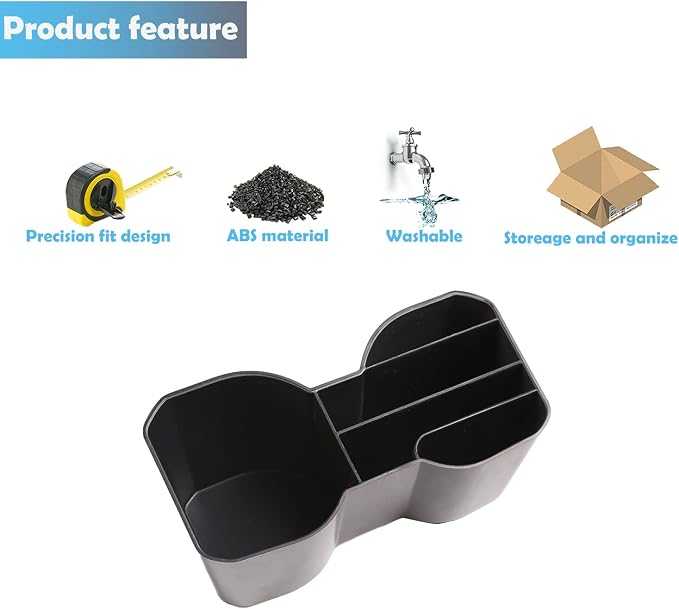 CHEAYAR Rear armrest Box Cup Holder Inserts,for Toyota Tacoma 2016-2020,Car,Shifter Storage Box Interior Accessories 1 pcs，Storage Travel Documen - with Multi-Pocket