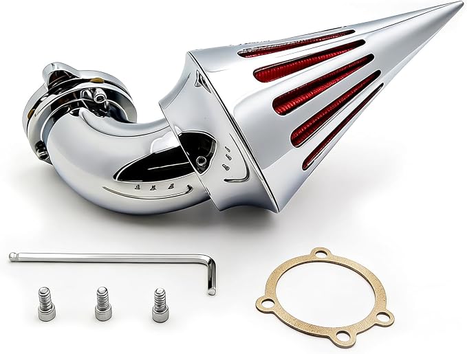 Air Cleaner Motorcycle Spike Air Intake Filter Kit Fit for Fits 2016-2017 FXDLS and Softail® d 2009-2016 Touring and Trike moase with Original Equipment 50mm Throttle Body.