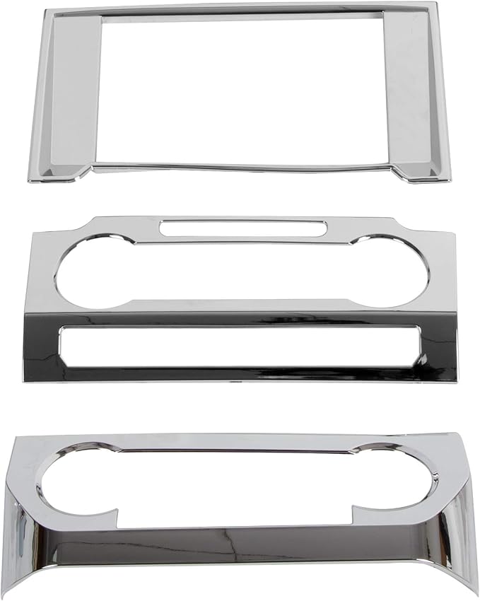ALMULOO Interior Decoration Trim Kit Compatible with 2015-2020 Ford F150 Interior Center Console Dashboard Trim Kit,Steering Wheel Trim & Navigation Panel Cover, Chrome