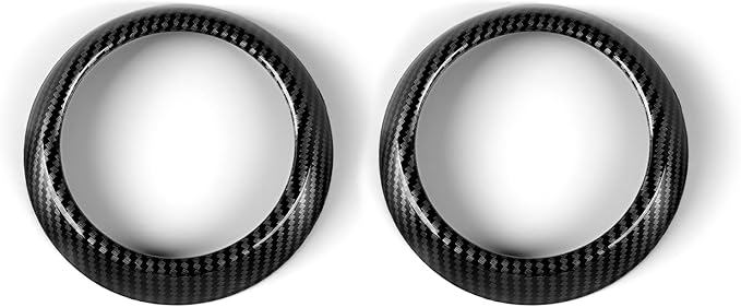 Car ABS Carbon Fiber Dashboard Side Air Outlet AC Vent Sticker Cover Interior Trim Decal for Chevrolet Colorado 2023 2024 2025 Accessories (Inner Ring)