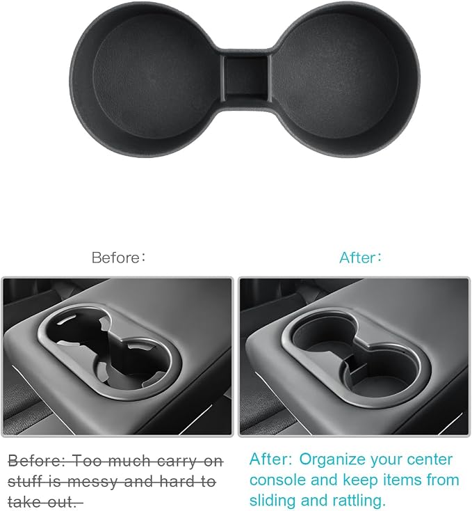 CDEFG for 2026 Mazda CX5 Center Console Organizer Rear Cup Holder Cover | for 2026 Mazda CX-5 (S/Select/Preferred/Premium/Premium Plus) Accessories Back-Seat Cup Holder Storage Box