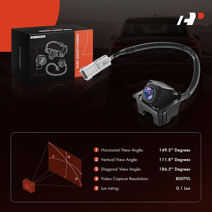A-Premium Park Assist Camera Rear View Backup Reverse Camera Compatible with Select Chevrolet and GMC Models - 2010-2013 Equinox, 2013-2015 Cruze, 2016 Cruze Limited, 2010-2013 Terrain, Orlando
