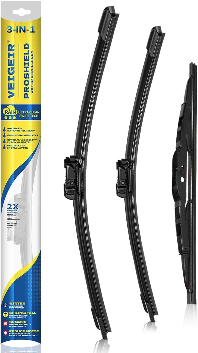 3 Pack Windshield Wiper Blades Compatible with 2015-2022 Chevy Chevrolet Trax Original Factory Quality Front Rear Wipers Blade Set for My Car - 26" 14" 10"