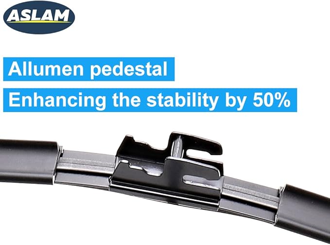 ASLAM Windshield Wipers All-Season Blade Type-M 26"+20", Multifunctional Adapters and Refills Replaceable, Double Service Life(set of 2)