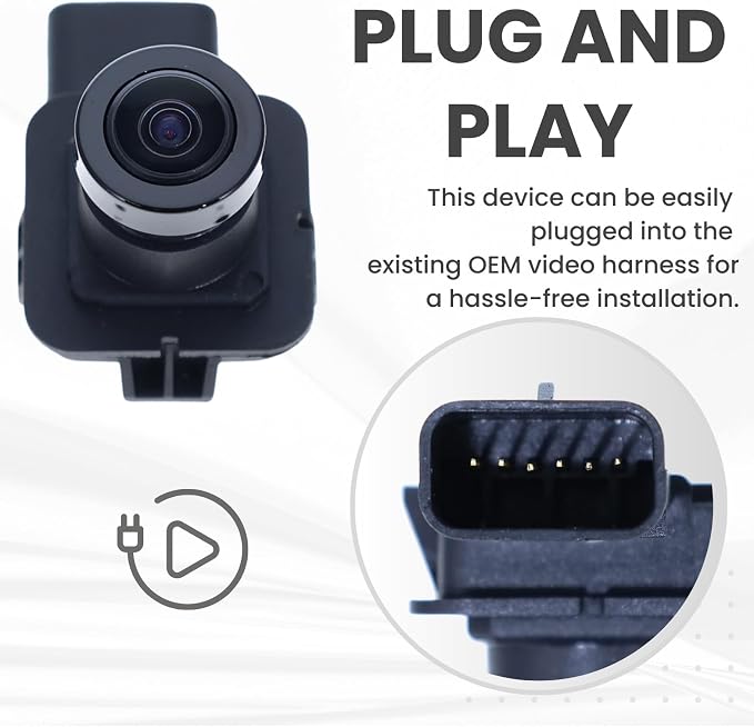 Backup Camera Replaces for 2013-2014 Ford Focus Electric/Hatchback OE Part # EM5Z19G490AA EM5T19G490AA