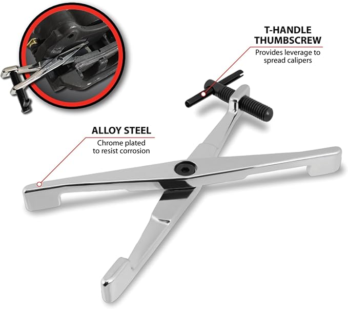 Performance Tool W80112 X-Type Brake Pad Spreader, for Brake Caliper Piston