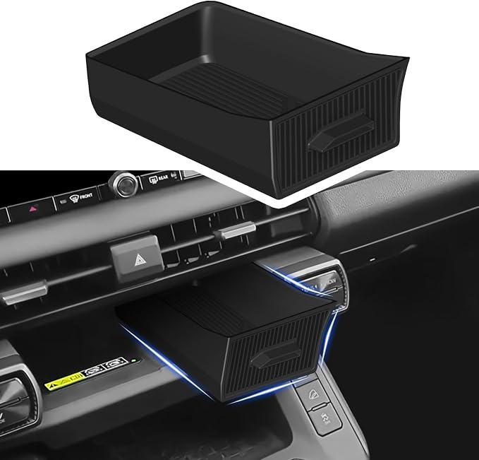 Center Console Organizer Compatible with RAV4 2026 Stable Installation Upper Cubby Drawer Silicone Under Screen Storage Box