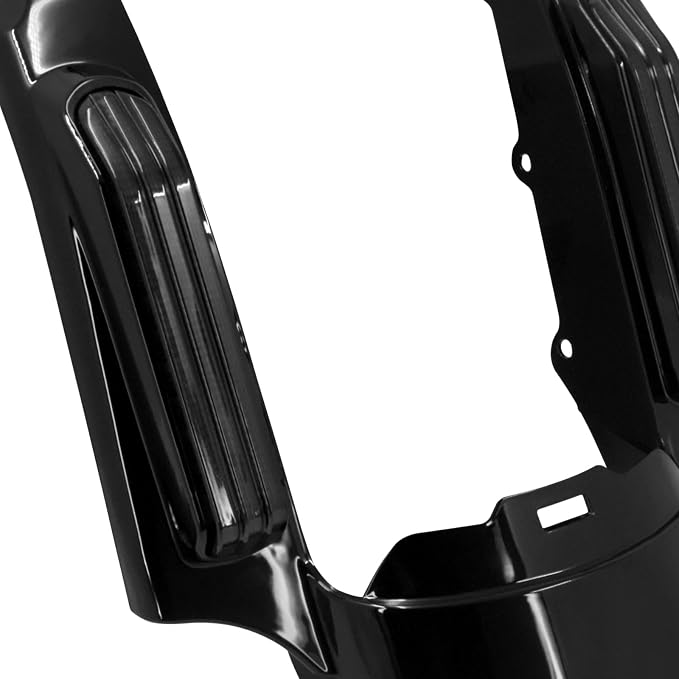 Rear Fender Fascia Extension with LED Running Brake Turn Signal Light Set Fit For Harley Touring Electrac Glide Road King Road Glide Street Glide 2014-2023(Black Lens)