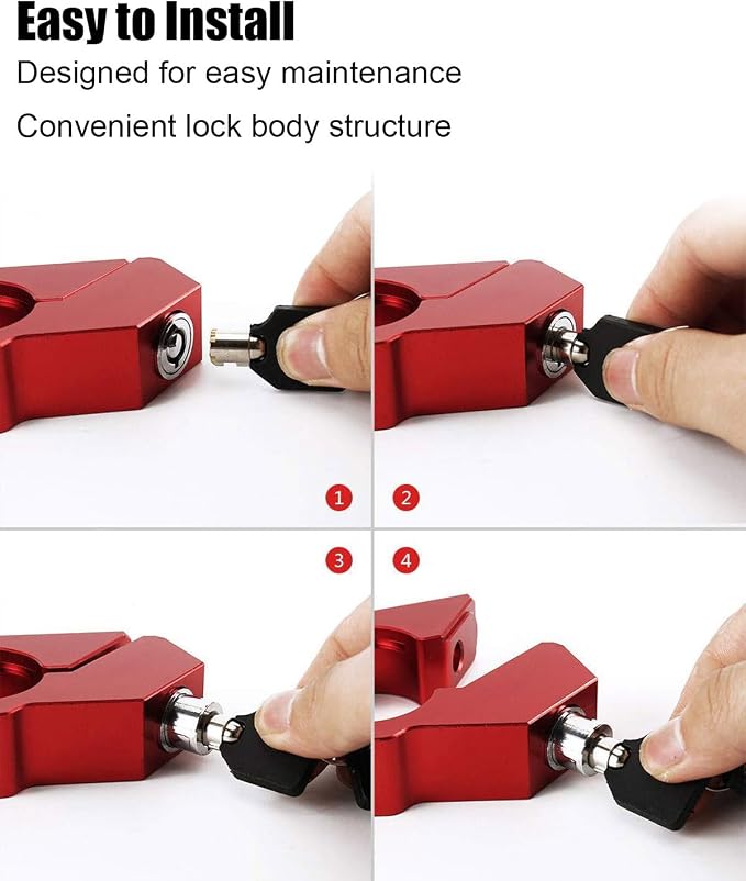 OBD Lock OBD2 Port Locking Tool, Aluminum OBD II Port Locking Tool & Diagnostic Port, Red OBD2 Port Anti-Theft Lockout Tool Fit for Cars/Trucks