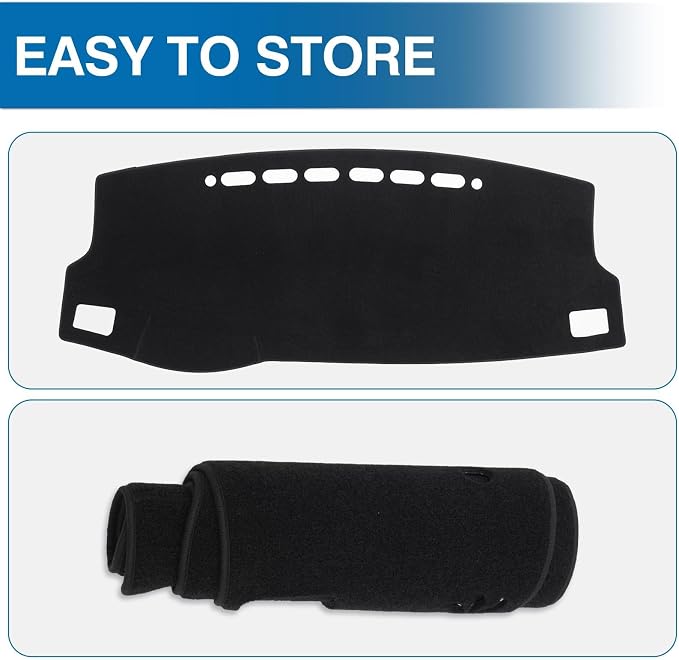 KUST Black Dash Cover for Toyota Corolla 2014-2017 2018 Left Hand Driving Dashboard Cover Non-Slip Center Console Dash Cover Interior Accessories for Corolla Custom Fit Dash Mat No Glare