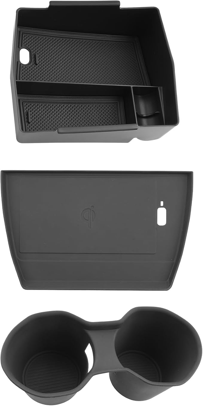 LUWU for 2025 2026 Subaru Forester Accessories for 2025 2026 Forester Wireless Charging Mat - Center Console Cup Holder - Armrest Console Storage Box 3-Pack (Not for 2026 Touring/Wilderness/Premium)
