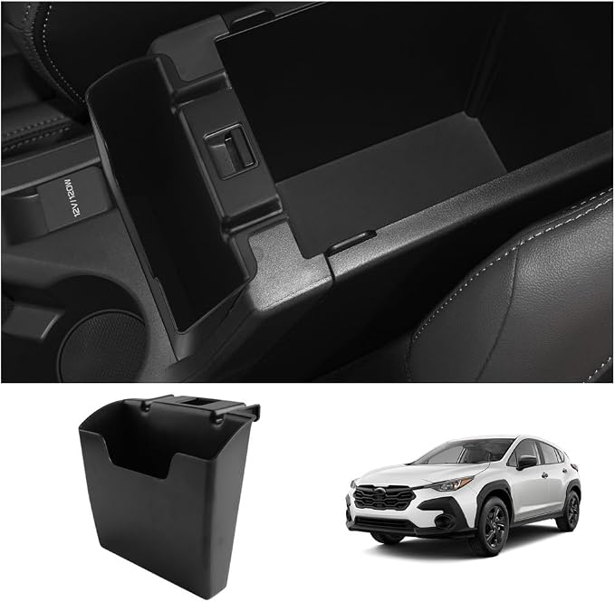 LUWU Center Console Hanging Box Compatible with 2024 2025 2026 Subaru Crosstrek & Impreza Accessories Armrest Storage Box Tray Organizer Insert Tray 2025 2026 Impreza Crosstrek Accessories