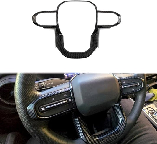 Korlot Carbon Fiber Style Steering Wheel Trim Accessories for 2023-2026 Chevrolet Colorado/GMC Canyon,2024-2026 Acadia,2025-2026 Terrain